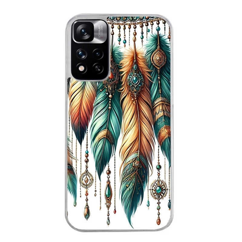Coque taperso pour Redmi Note 10 4G 5G PRO 10S avec motif plumes et bijoux protection antichoc personnalisée