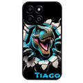 Coque noire taperso pour Honor 70 LITE 90 et LITE avec motif dino t rex personnalisee protection antichoc personnalisée