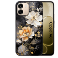 Coque noire taperso pour OPPO A6 A6X 4G et 5G avec motif fleur blanche protection antichoc personnalisée