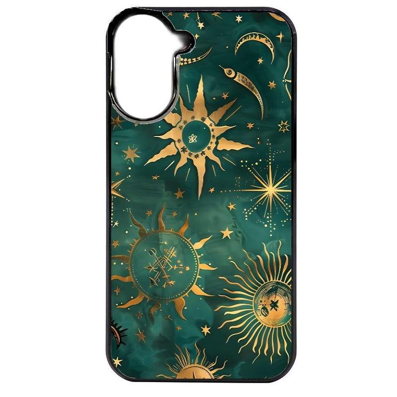 Coque noire taperso pour POCO C71 4G avec motif lune et astro protection antichoc personnalisée