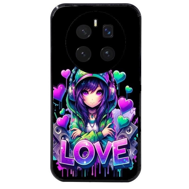 Coque noire taperso pour Magic 7 LITE et PRO avec motif anime manga et love protection antichoc personnalisée