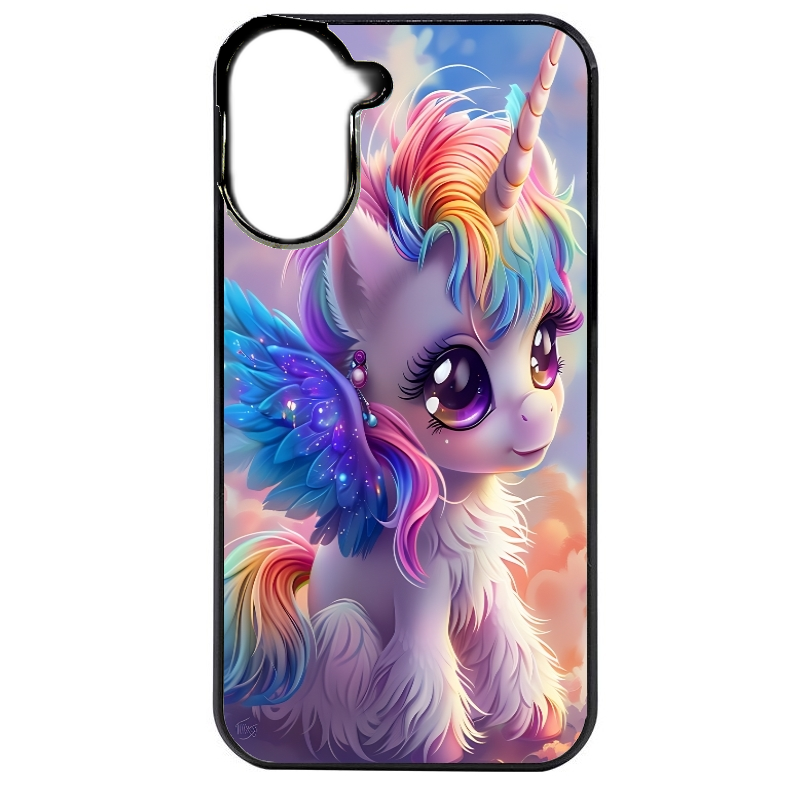 Coque noire taperso pour Redmi A5 4G avec motif licorne style anime protection antichoc personnalisée