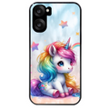 Coque noire taperso pour OnePlus Nord CE5 avec motif licorne et etoiles protection antichoc personnalisée