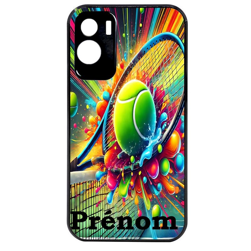 Coque noire taperso pour Honor 70 LITE 90 et LITE avec motif tennis color personnalisee protection antichoc personnalisée