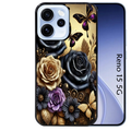 Coque noire taperso pour OPPO Reno 15 et F FS 5G avec motif papillon gothic protection antichoc personnalisée