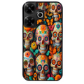 Coque noire taperso pour POCO M6 4G avec motif mort mexicaine papillon protection antichoc personnalisée