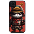 Coque noire taperso pour galaxy A22 A32 A52 A52S 4G 5G  avec motif panda et samourai protection antichoc personnalisée