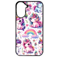 Coque noire taperso pour Redmi A5 4G avec motif licorne arc en ciel protection antichoc personnalisée