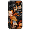 Coque noire taperso pour POCO M6 4G avec motif fleur automne protection antichoc personnalisée