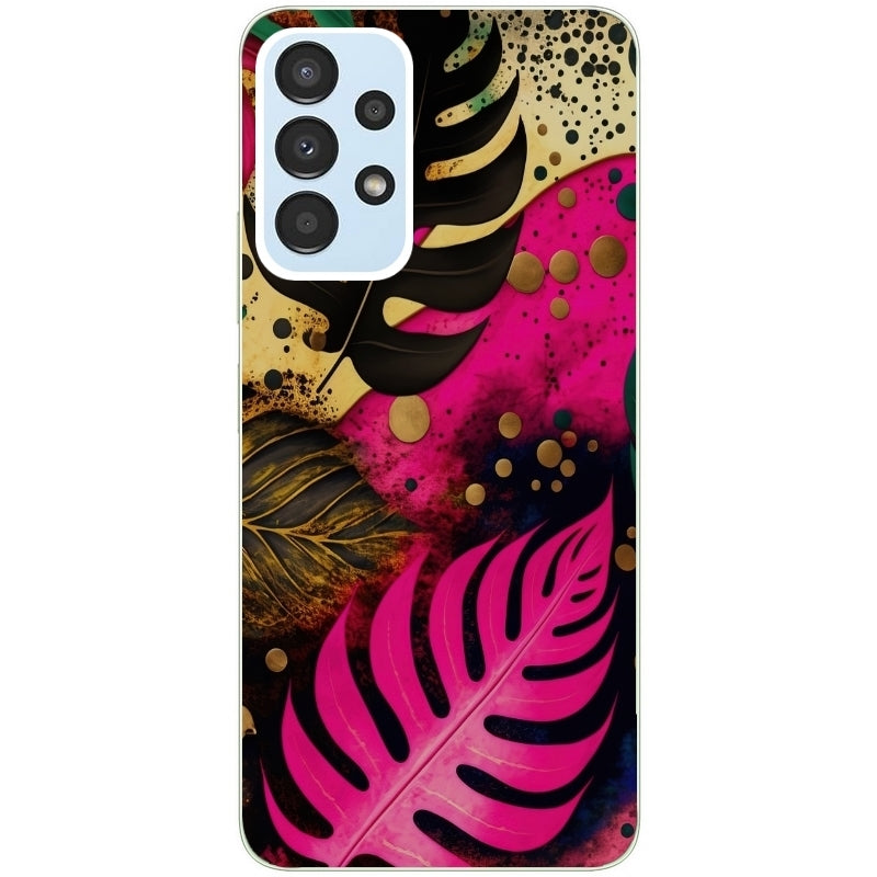 Coque taperso pour Galaxy A13 4G et 5G A23 A53 avec motif tropical rose et des fleurs protection antichoc personnalisée