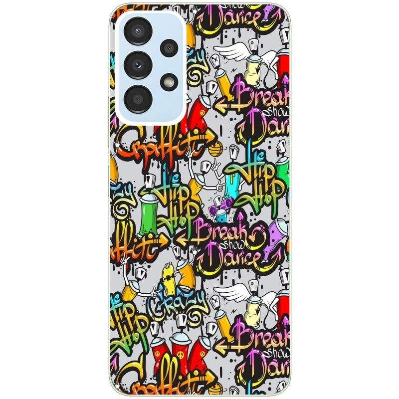 Coque taperso pour Galaxy A13 4G et 5G A23 A53 avec motif tag et graffiti protection antichoc personnalisée