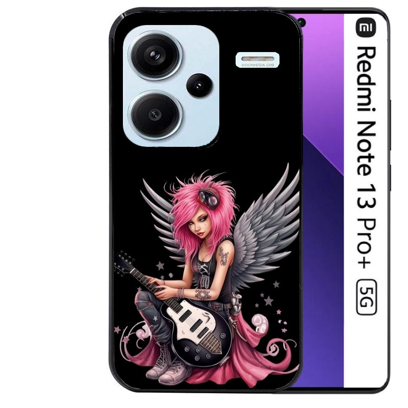Coque noire taperso pour Redmi Note 13 PRO PLUS 5G avec motif fee rock personnalisee protection antichoc personnalisée