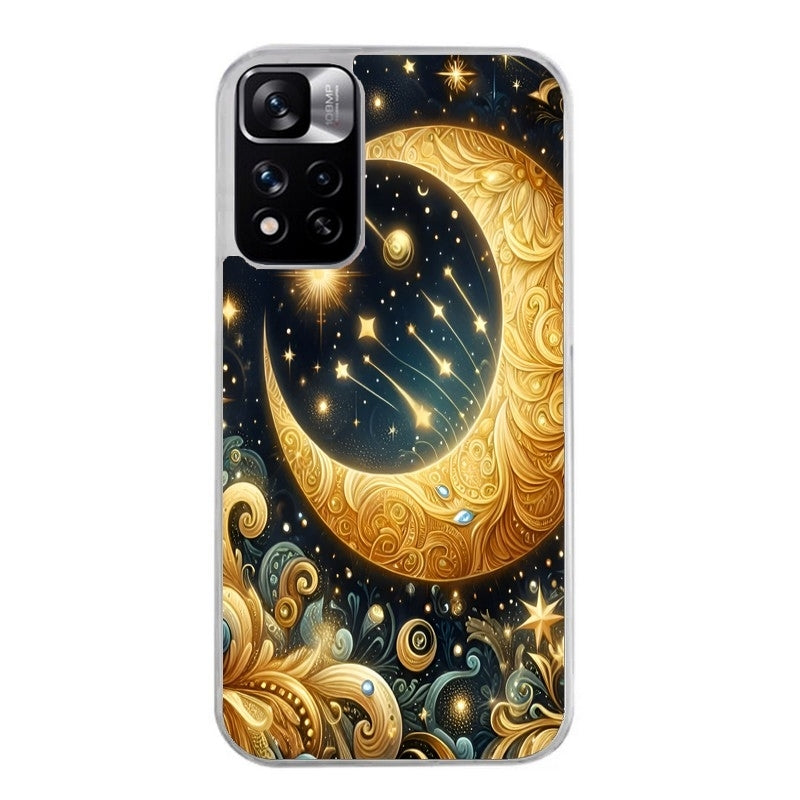 Coque taperso pour Redmi Note 10 4G 5G PRO 10S avec motif lune et etoile protection antichoc personnalisée