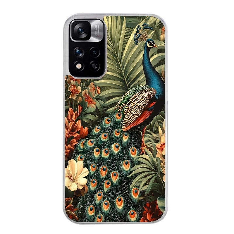 Coque taperso pour Redmi Note 12 4G 5G PRO 4G avec motif paon tropical protection antichoc personnalisée