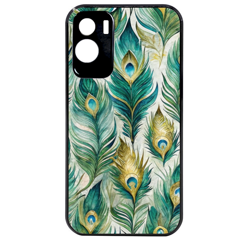 Coque noire taperso pour Honor 70 LITE 90 et LITE avec motif paon plumes protection antichoc personnalisée
