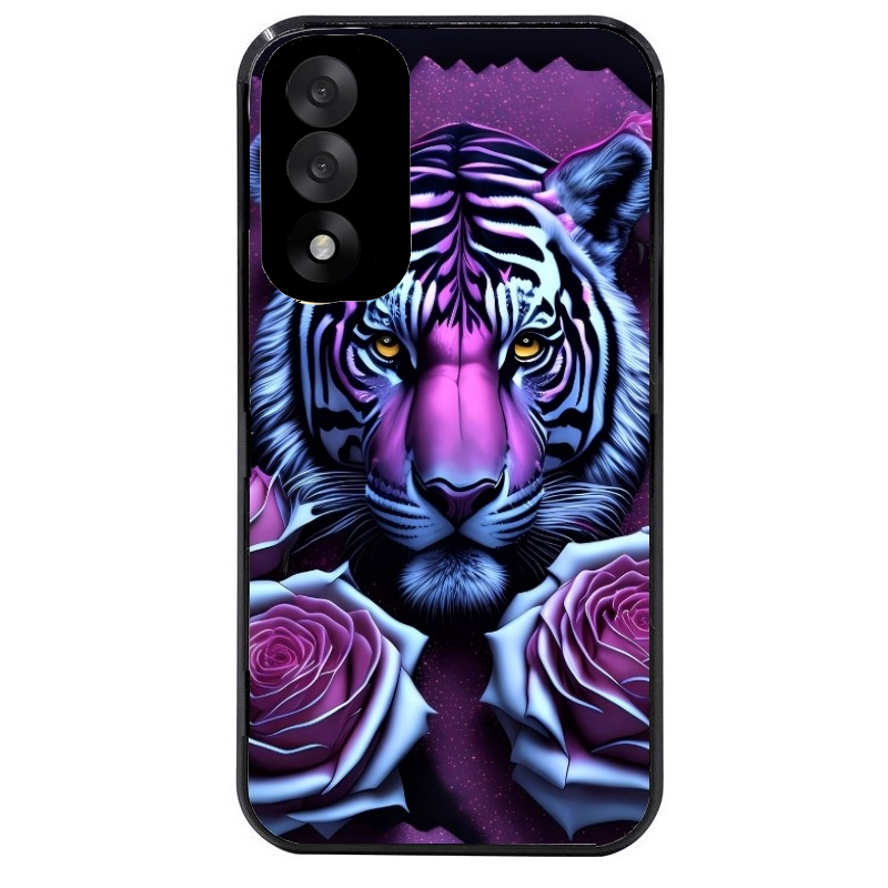Coque noire taperso pour OnePlus Nord 5 avec motif tigre uv style manga protection antichoc personnalisée