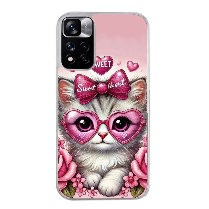 Coque taperso pour Redmi Note 12 4G 5G PRO 4G avec motif chat lunettes protection antichoc personnalisée