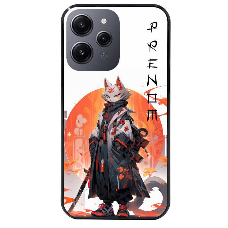 Coque noire taperso pour Redmi 12 4G et 5G avec motif anime chat japan personnalise protection antichoc personnalisée