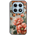 Coque noire taperso pour POCO M8 5G et PRO 5G avec motif bois et papillon 3 protection antichoc personnalisée
