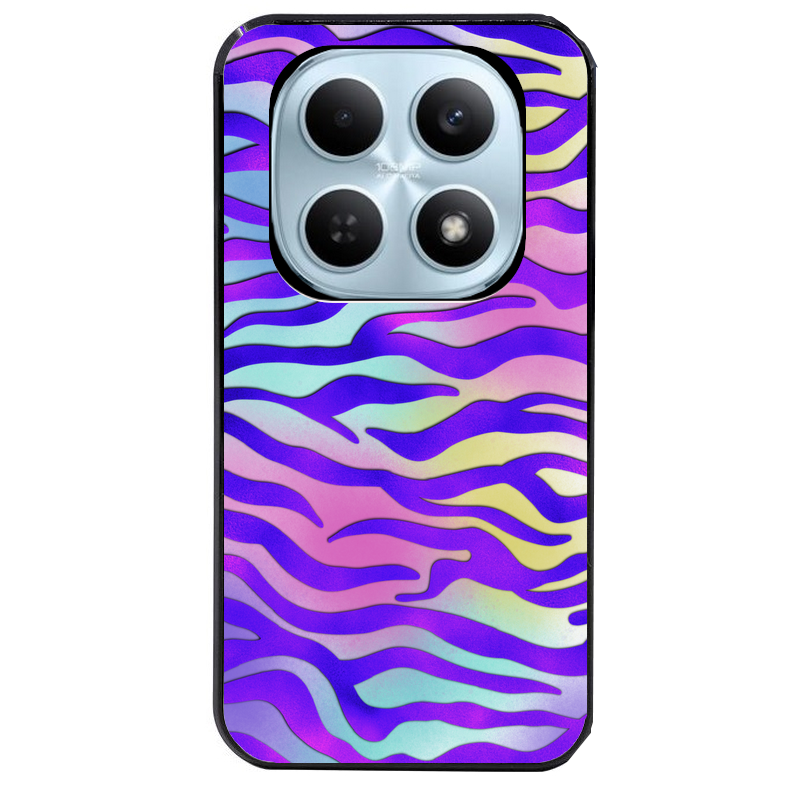 Coque noire taperso pour POCO M8 5G et PRO 5G avec motif zebre color protection antichoc personnalisée