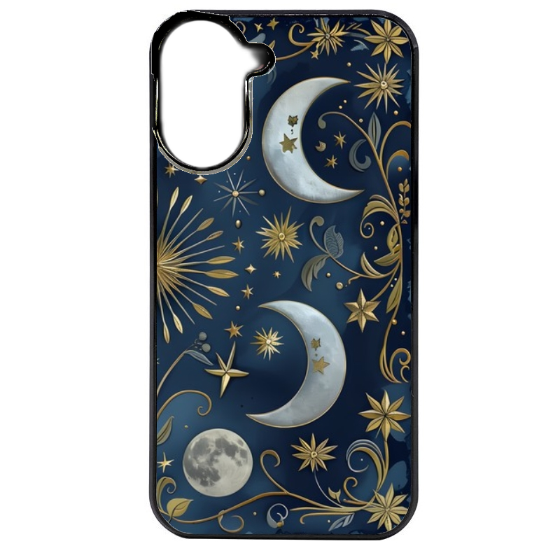 Coque noire taperso pour Redmi A5 4G avec motif lune et etoile protection antichoc personnalisée