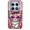 Coque noire taperso pour POCO M8 5G et PRO 5G avec motif chat lunettes protection antichoc personnalisée