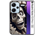 Coque noire taperso pour Redmi Note 13 PRO PLUS 5G avec motif tete de mort smile protection antichoc personnalisée