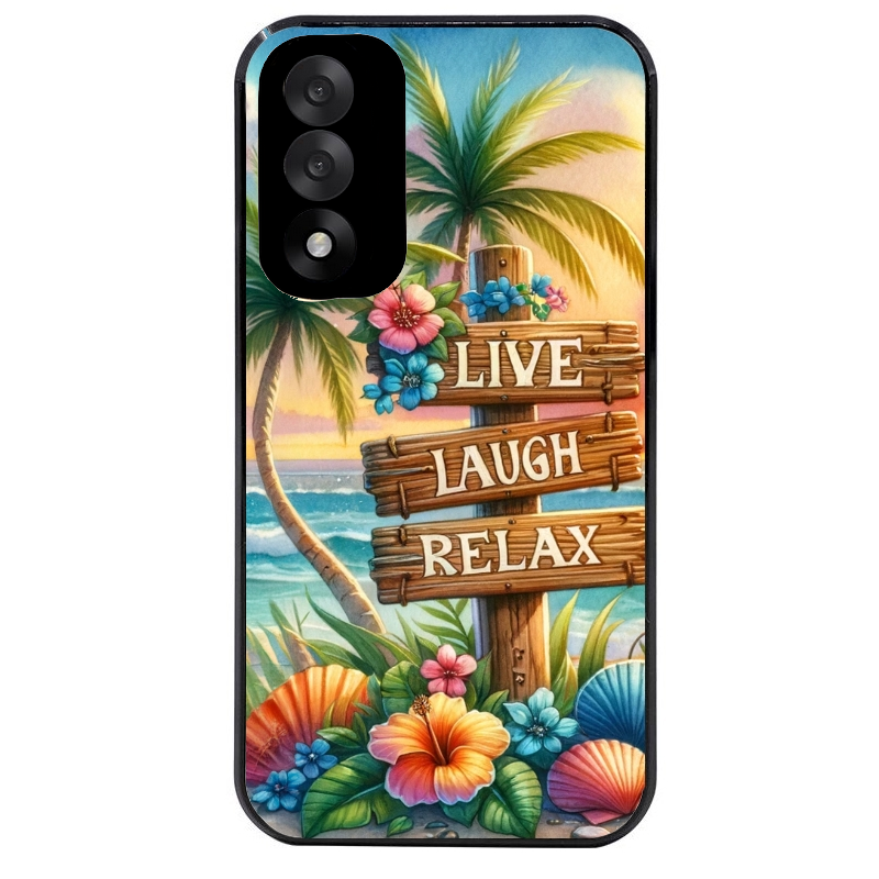 Coque noire taperso pour OnePlus Nord 5 avec motif tropical vacances protection antichoc personnalisée