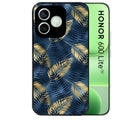 Coque noire pour Honor 600 LITE avec motif palmier bleu protection antichoc personnalisée