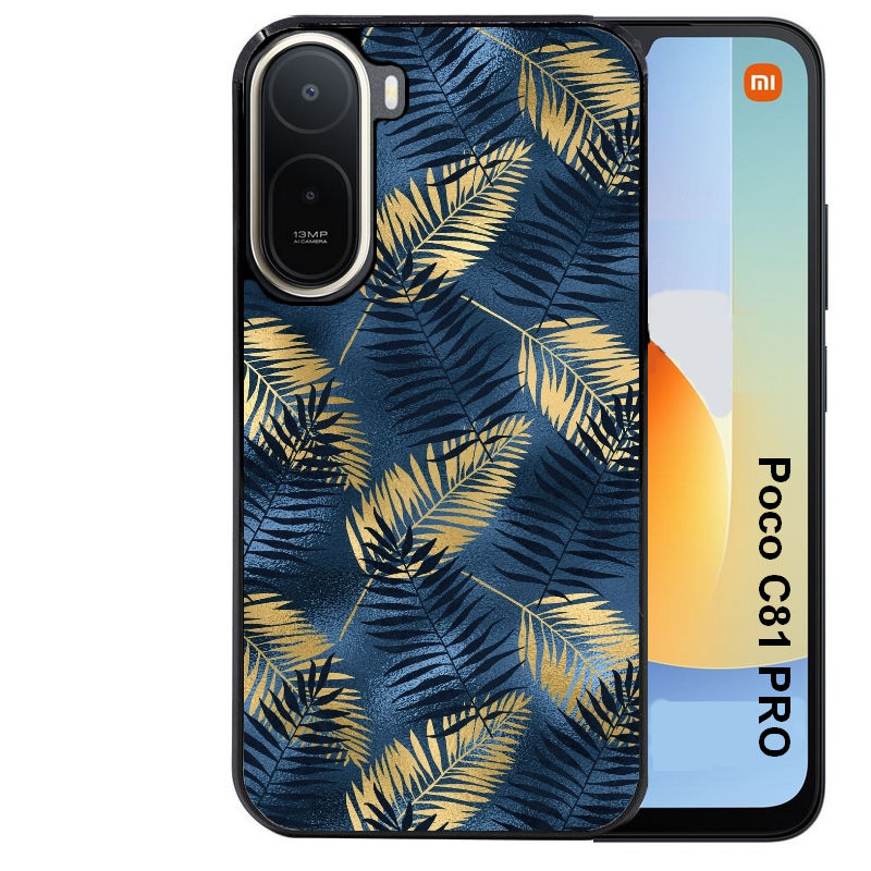 Coque pour POCO C81 PRO palmier bleu