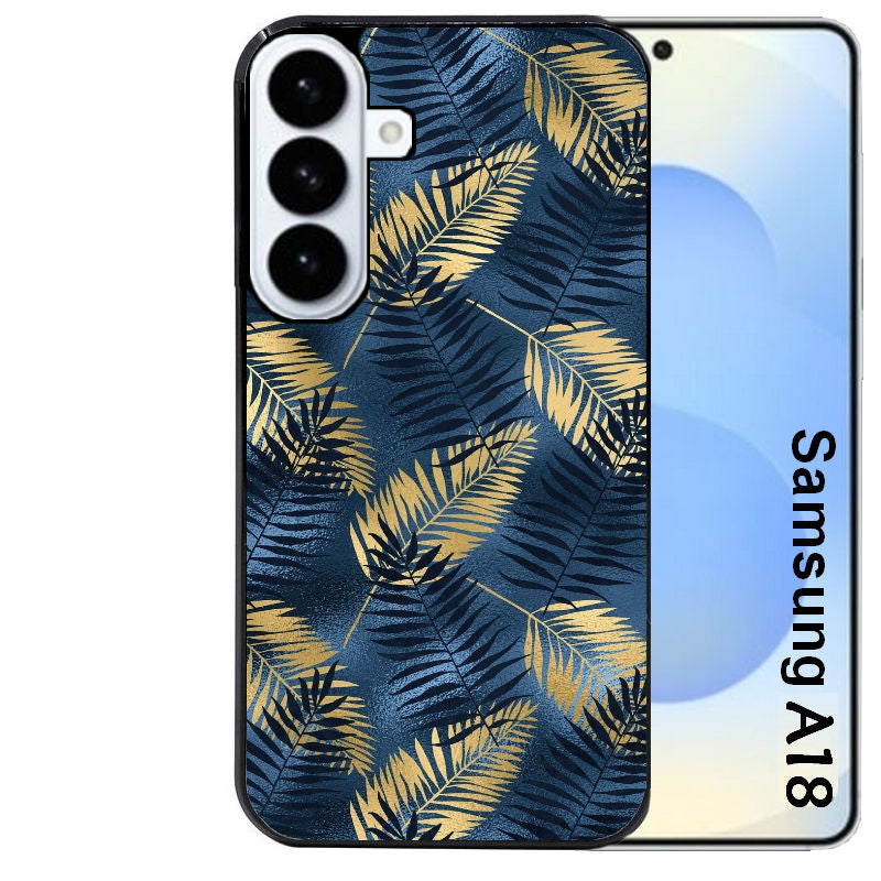 Coque pour Galaxy A08 A18 A28 A38 A58 palmier bleu
