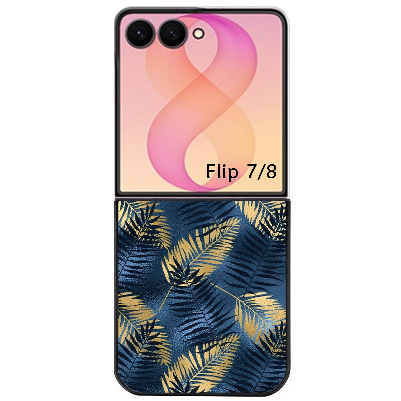 Coque pour Z FLIP 6 7 8 palmier bleu
