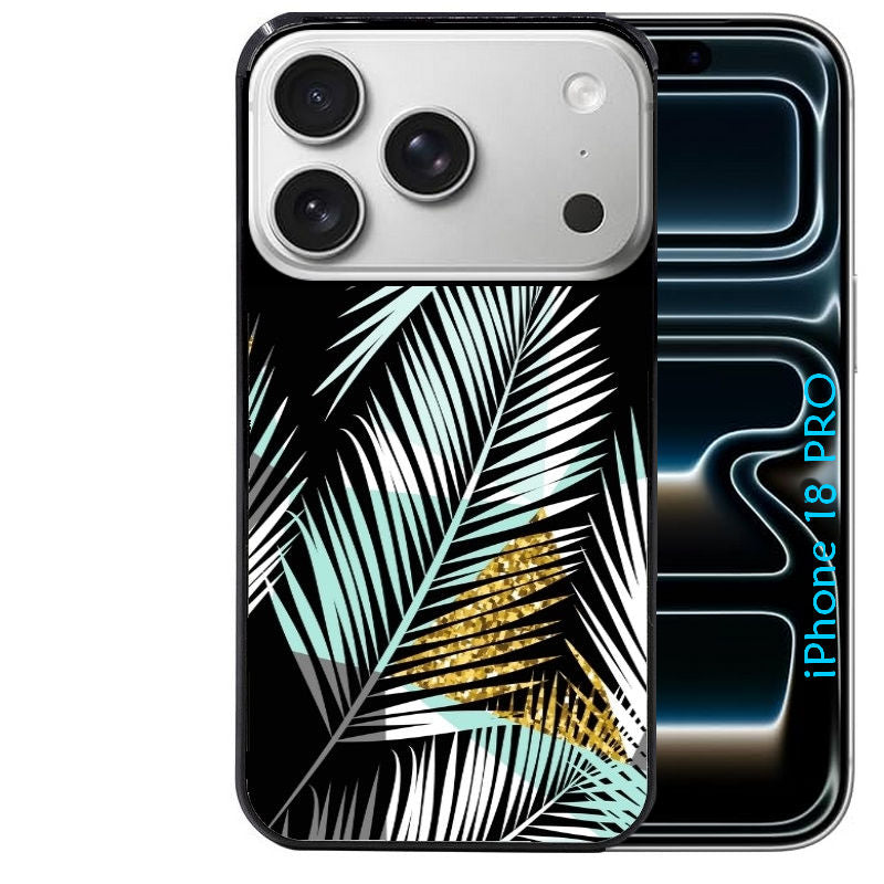 Coque pour Iphone 18 / PRO / PRO MAX / 18E palmier noir