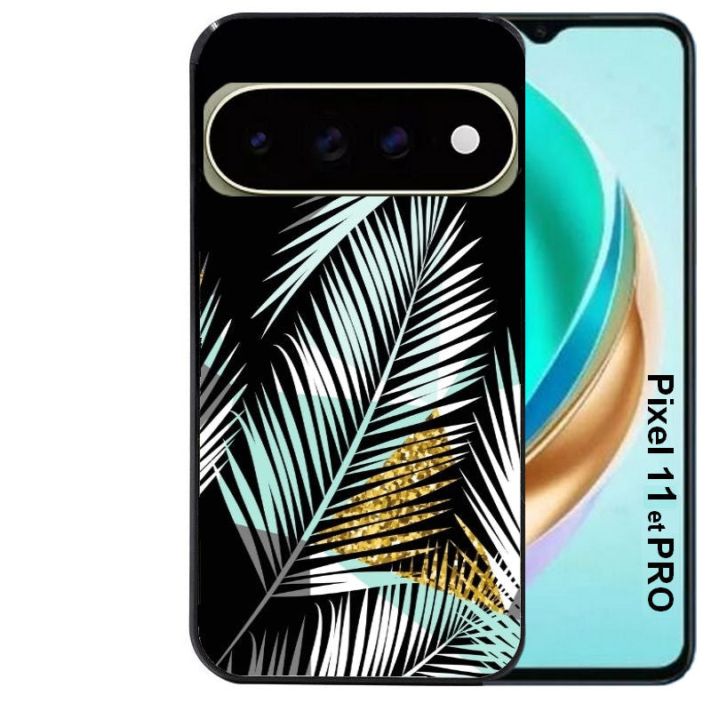 Coque pour Pixel 10 / 11 / PRO / XL palmier noir