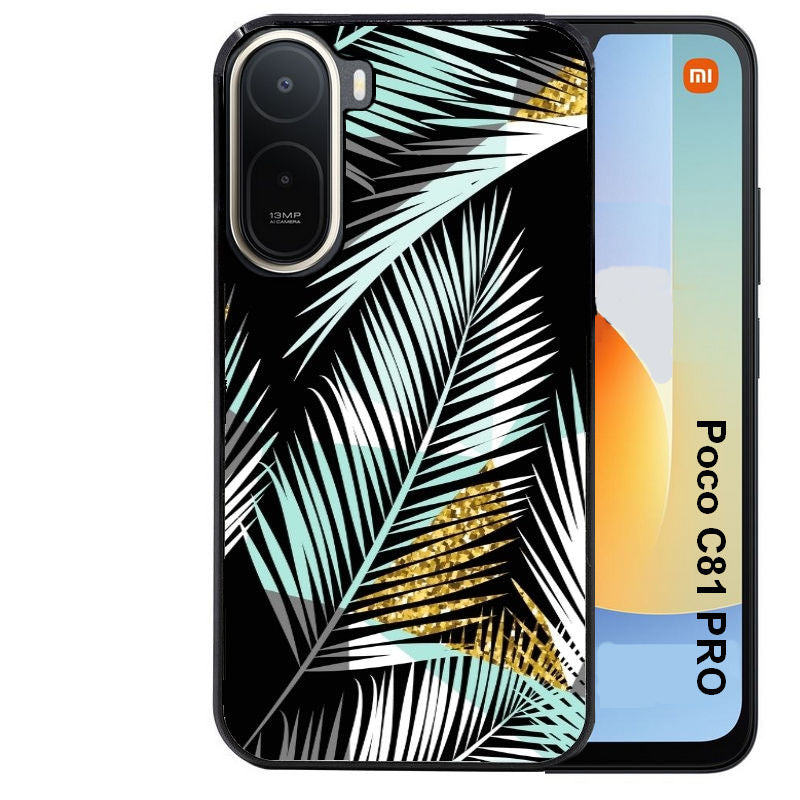 Coque pour POCO C81 PRO palmier noir