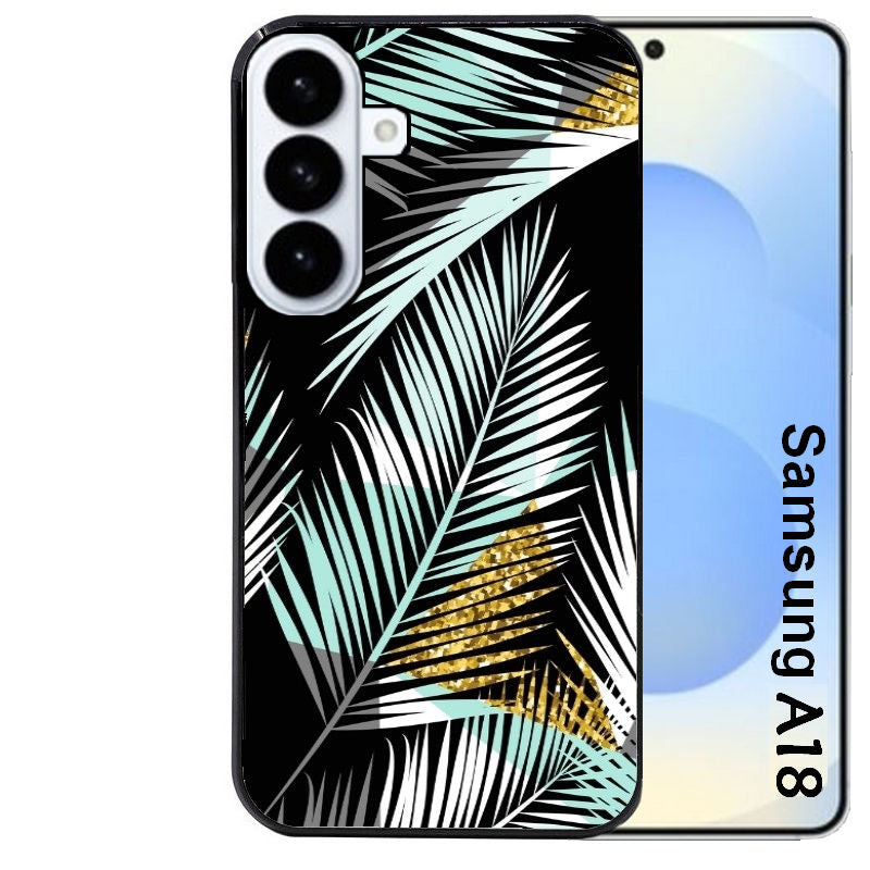 Coque pour Galaxy A08 A18 A28 A38 A58 palmier noir