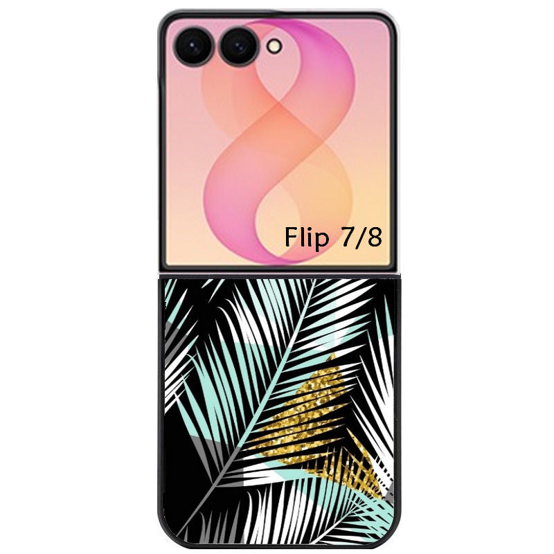 Coque pour Z FLIP 6 7 8 palmier noir