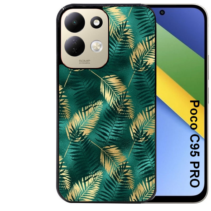 Coque pour POCO C95 PRO palmier vert