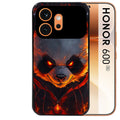 Coque noire taperso pour Honor 600 et 600 PRO avec motif panda very angry protection antichoc personnalisée