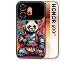 Coque noire taperso pour Honor 600 et 600 PRO avec motif panda katana personnalisee protection antichoc personnalisée