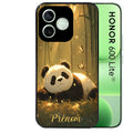 Coque noire pour Honor 600 LITE avec motif panda et papillon personnaliséee protection antichoc personnalisée