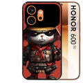 Coque noire taperso pour Honor 600 et 600 PRO avec motif panda et samourai protection antichoc personnalisée