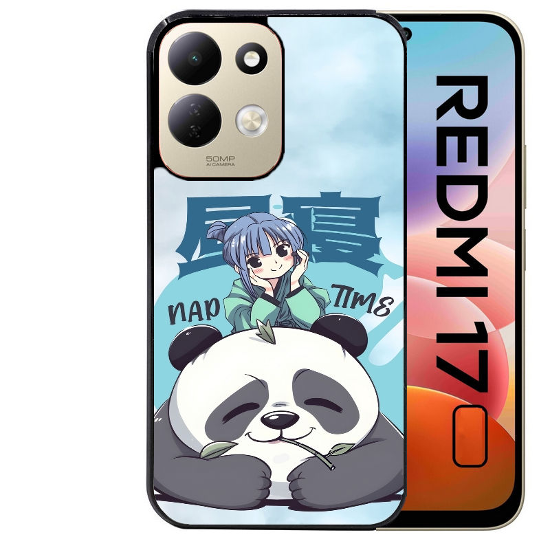 Coque pour Redmi 17 et 17C 4G 5G panda anime