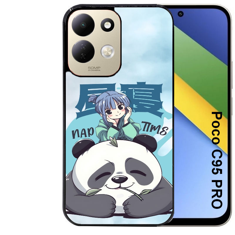 Coque pour POCO C95 PRO panda anime