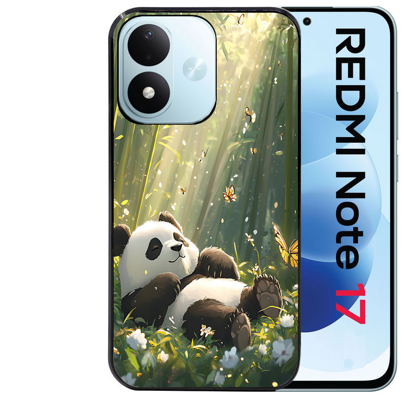 Coque pour Redmi Note 17 et PRO 4G 5G Max panda bambou