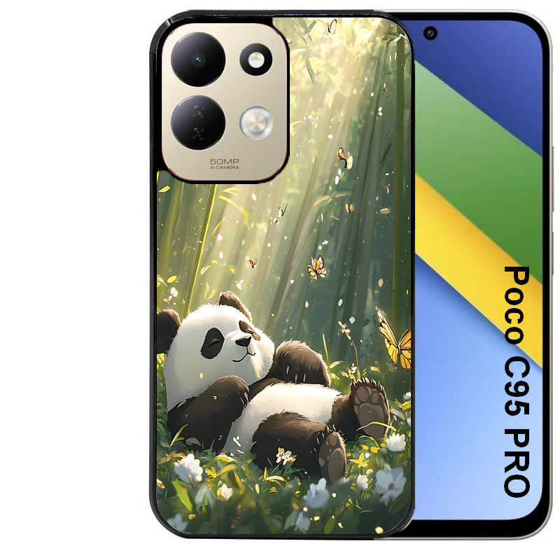 Coque pour POCO C95 PRO panda bambou