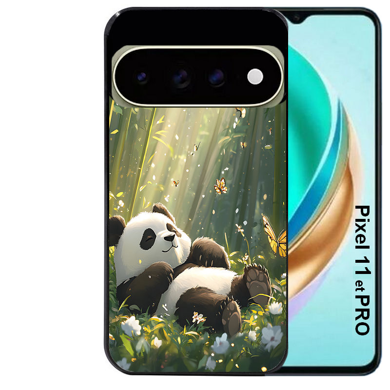 Coque pour Pixel 10 / 11 / PRO / XL panda bambou