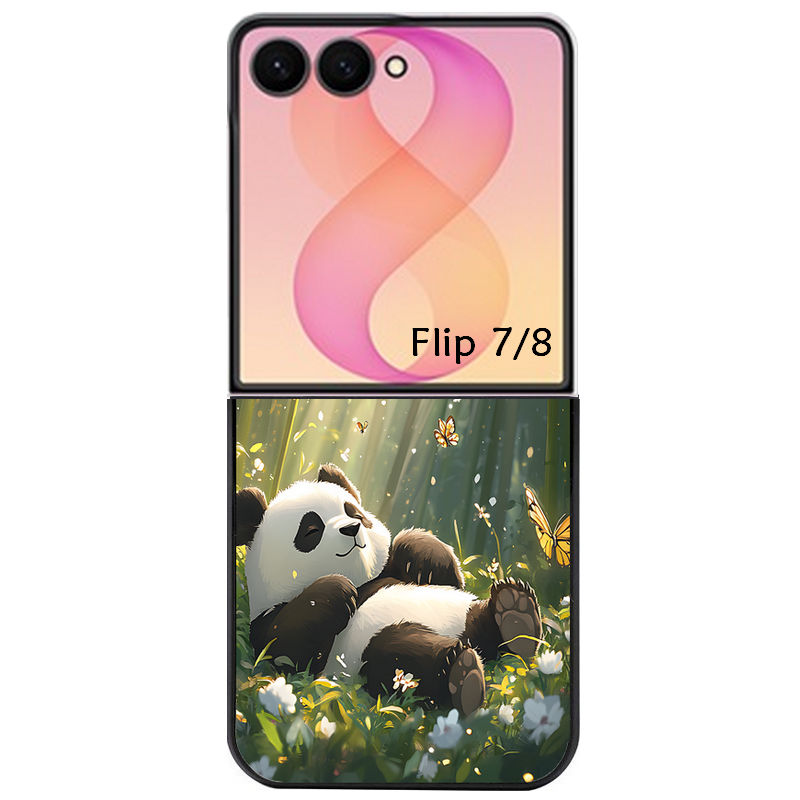 Coque pour Z FLIP 6 7 8 panda bambou
