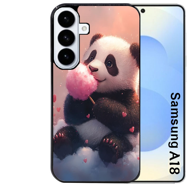 Coque pour Galaxy A08 A18 A28 A38 A58 panda bonbon