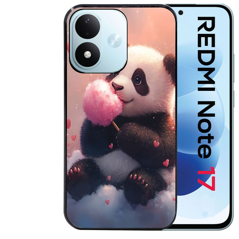 Coque pour Redmi Note 17 et PRO 4G 5G Max panda bonbon